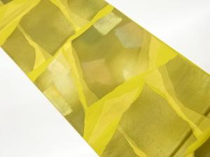 引箔抽象模様織出し袋帯